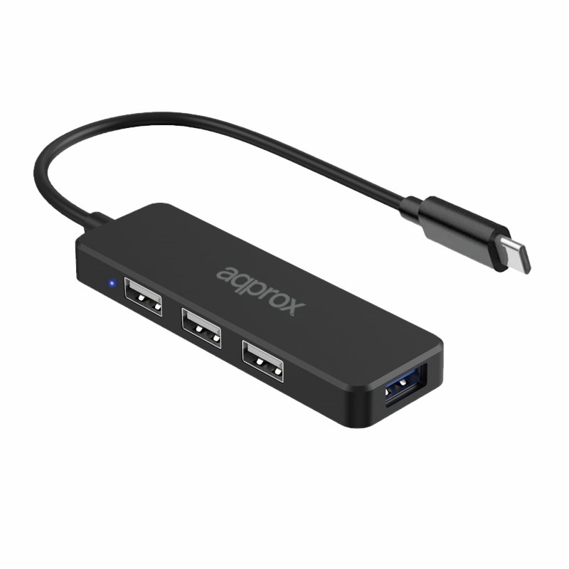 APPROX Adap USB Tipo-C Hub 3D USB2.0 + 1 USB3.0.